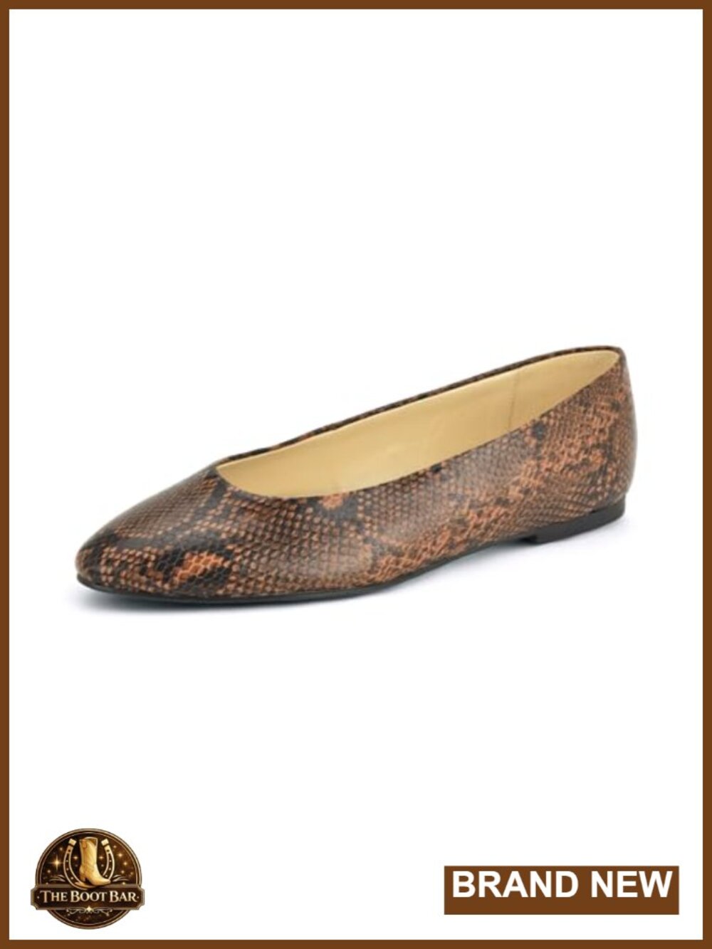 Nine West Valore Faux Leather Almond Toe Slip-On Flats